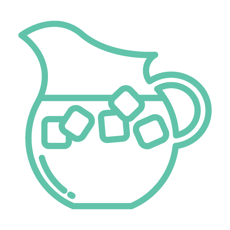 Pitcher icon in teal.