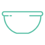 Bowl icon in teal.