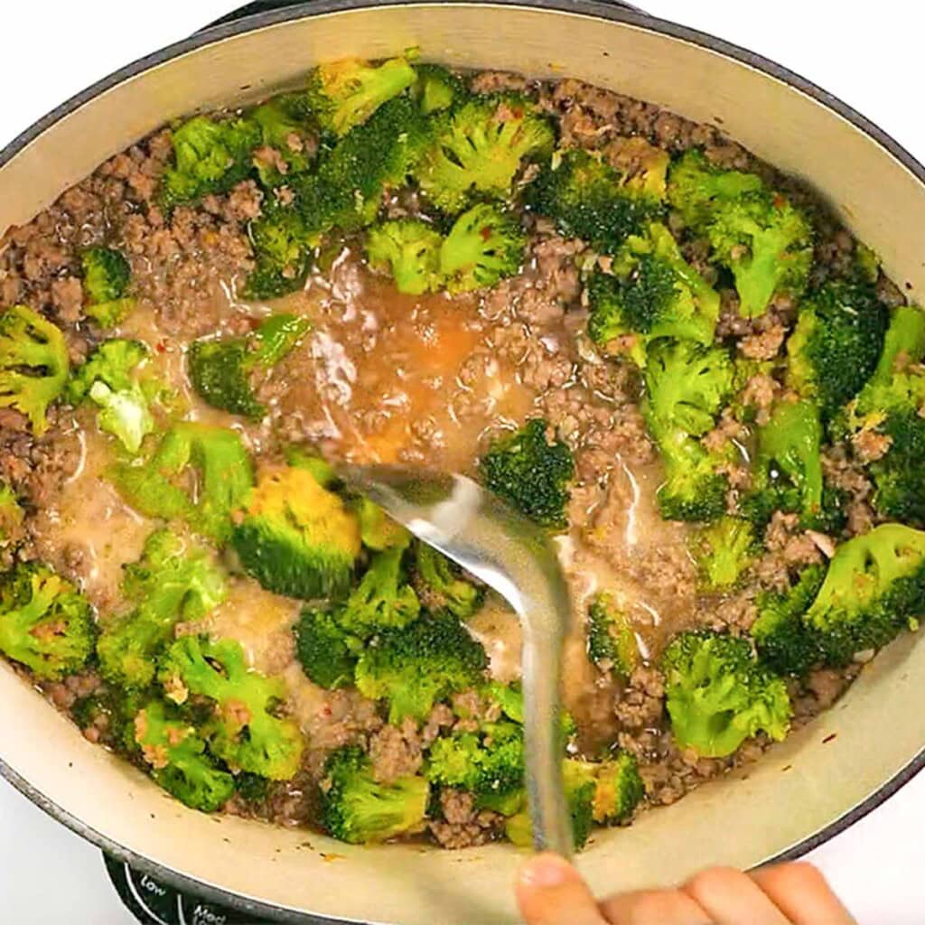Ground Beef and Broccoli, one of the best ground beef recipes.