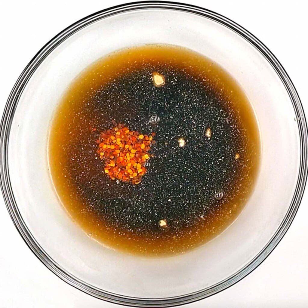 Sauce ingredients in bowl.
