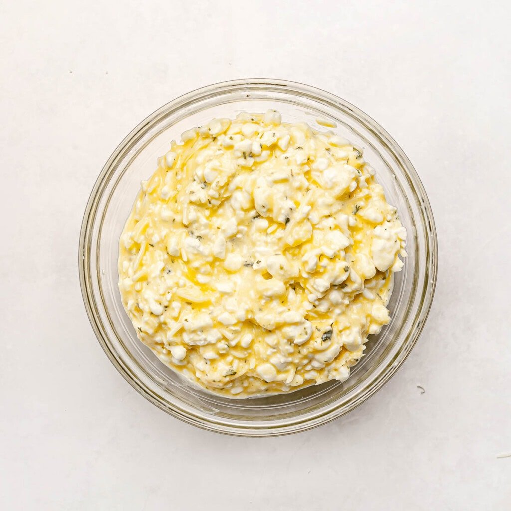 Ricotta mixture in bowl.