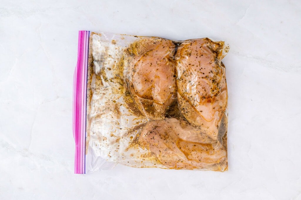 Mediterranean Chicken Marinade in bag.