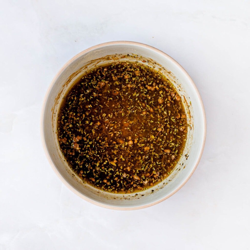 Mediterranean Chicken Marinade in a bowl.