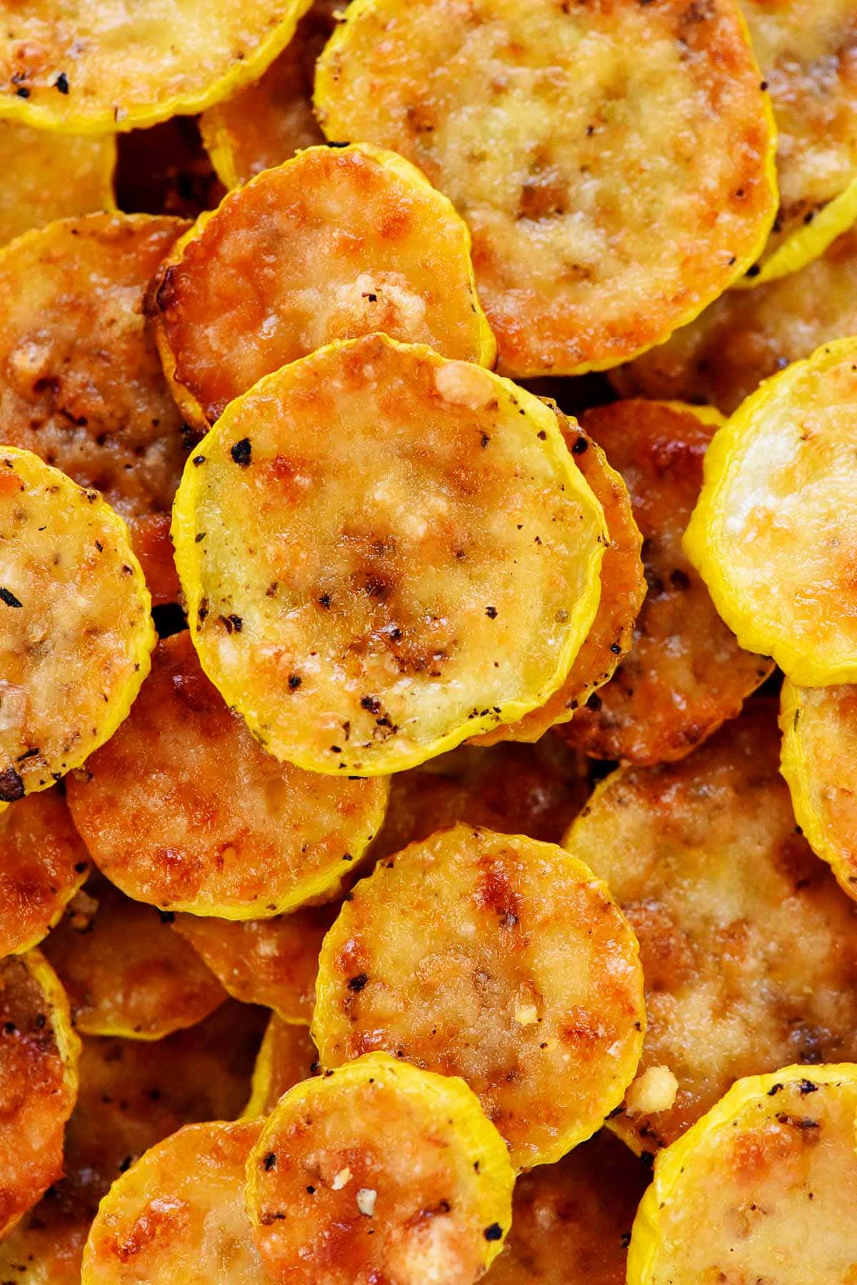 Baked Yellow Squash recipe layered.