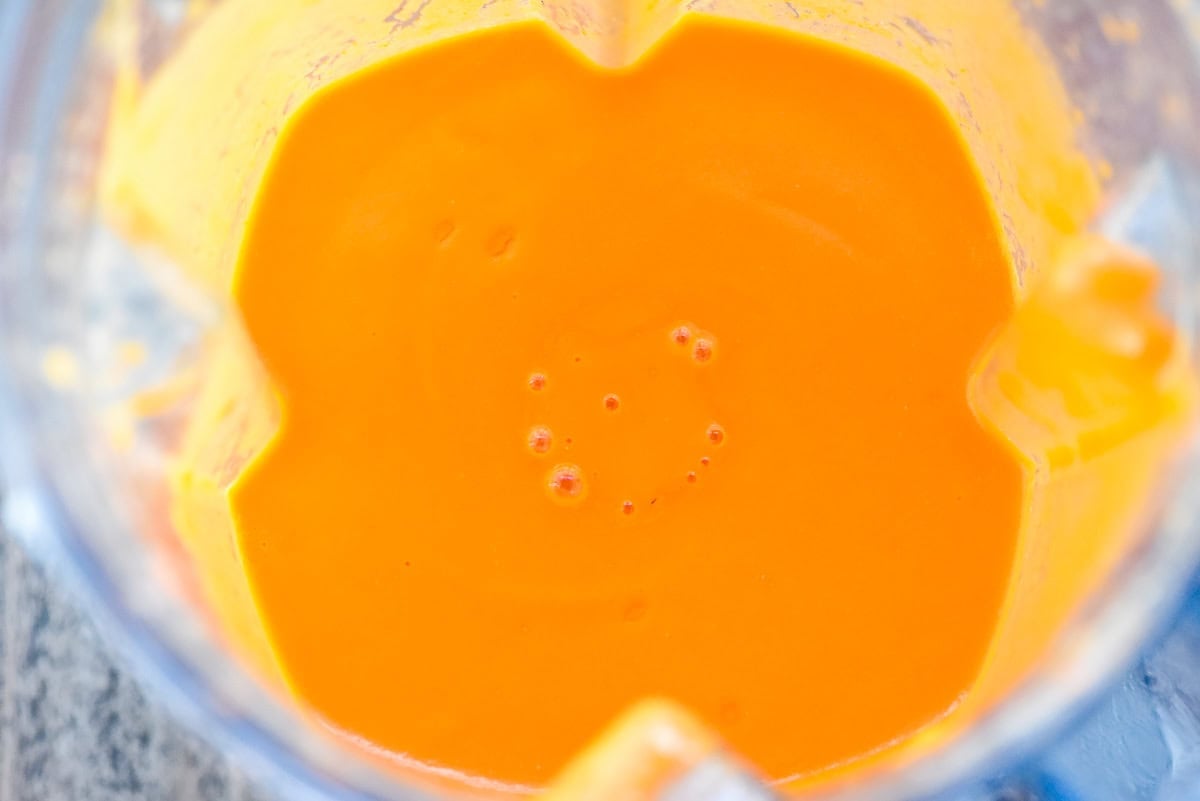 Gazpacho recipe finished in blender.