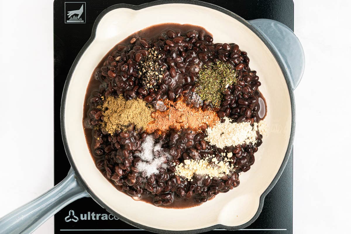 Ingredients in skillet.