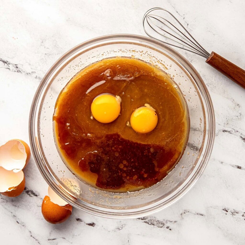 Eggs added to Brookie Recipe.