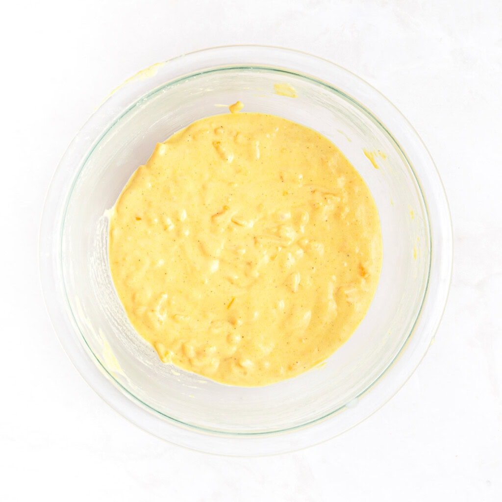 Cornbread batter for Chili Cornbread Casserole recipe.